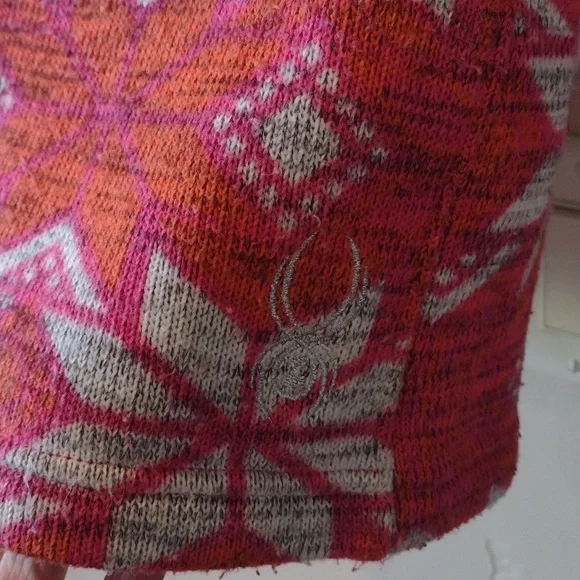 Spyder 1/4 Zip Pullover Salmon and Pink - Picture 5 of 6